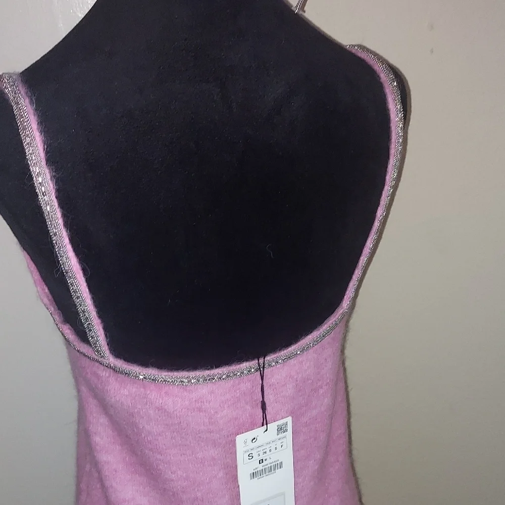 Zara NEW Pink Alpaca Wool Blend Garment - Picture 7 of 8